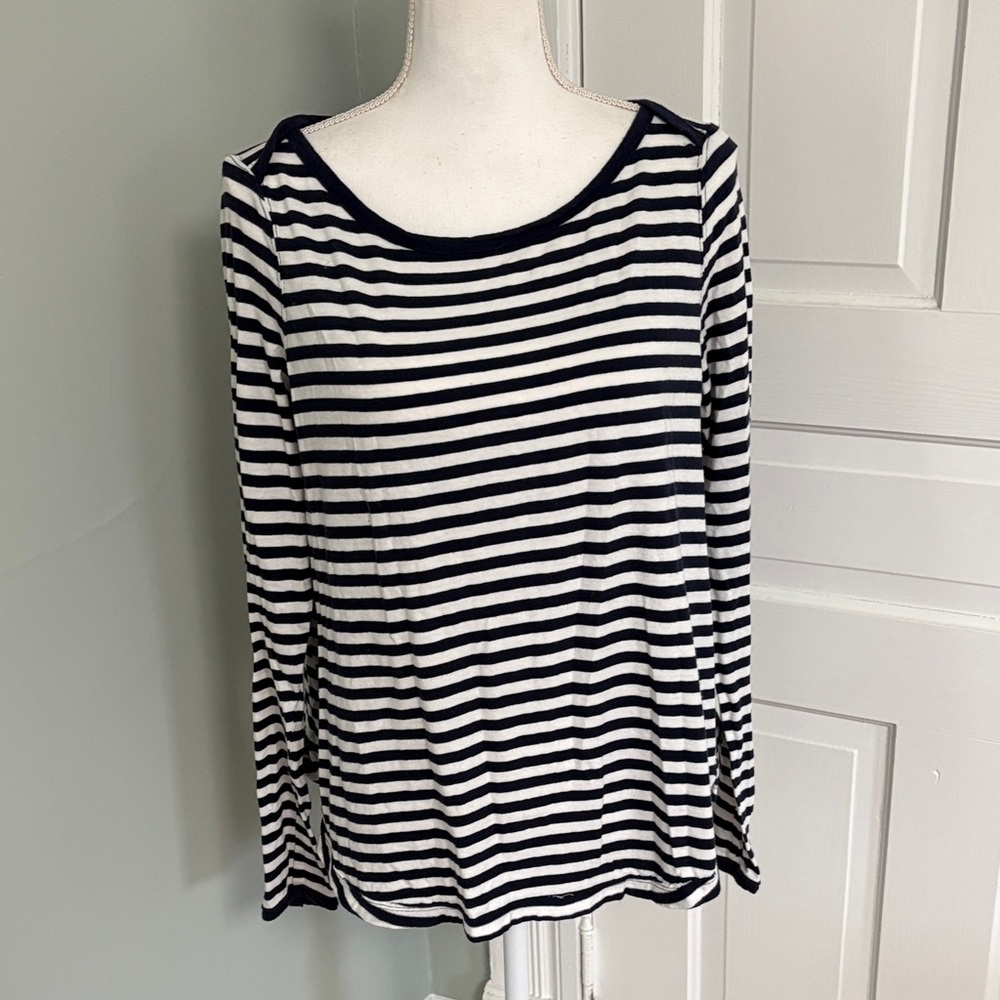 We The Free Striped Long Sleeve Cotton Top Long Sleeve Shirt Small
